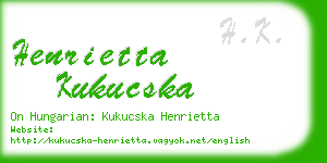 henrietta kukucska business card